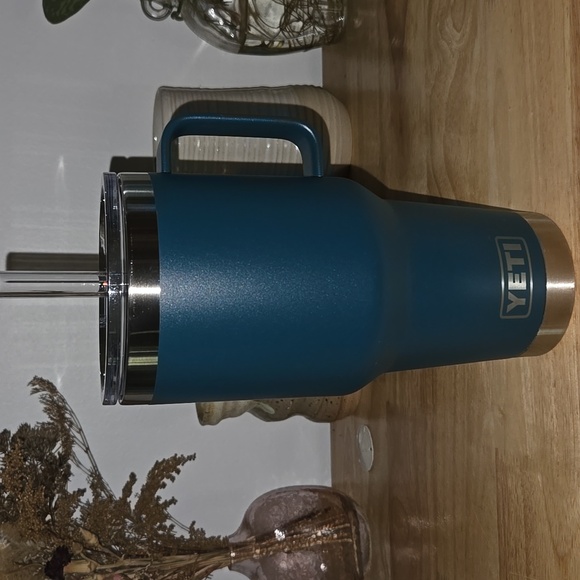 YETI Agave Teal Tumbler with Handle 35 Oz - Picture 2 of 7